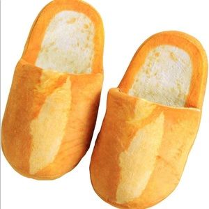 Bread Loaves Women’s Plush Novelty Indoor Slippers Bolillo Mexican Culture Humor